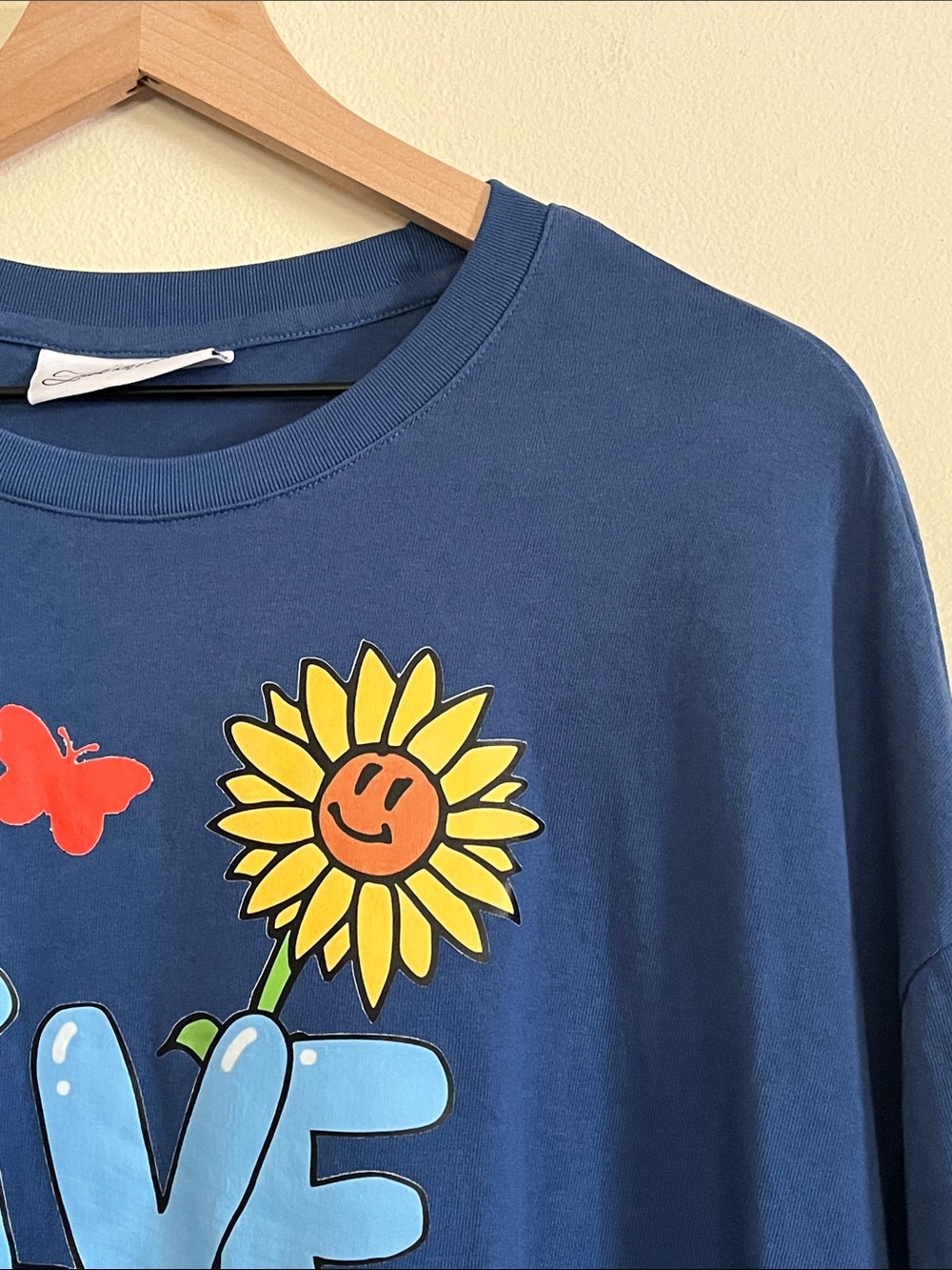Live In Peace Graphic Tee - Blue - Picture 6 of 8